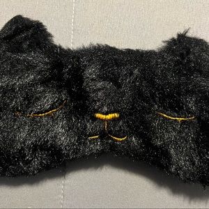 Black Cat Sleep Mask Eye Covering Youth Size Velcro Adjustable Cute Sleepwear